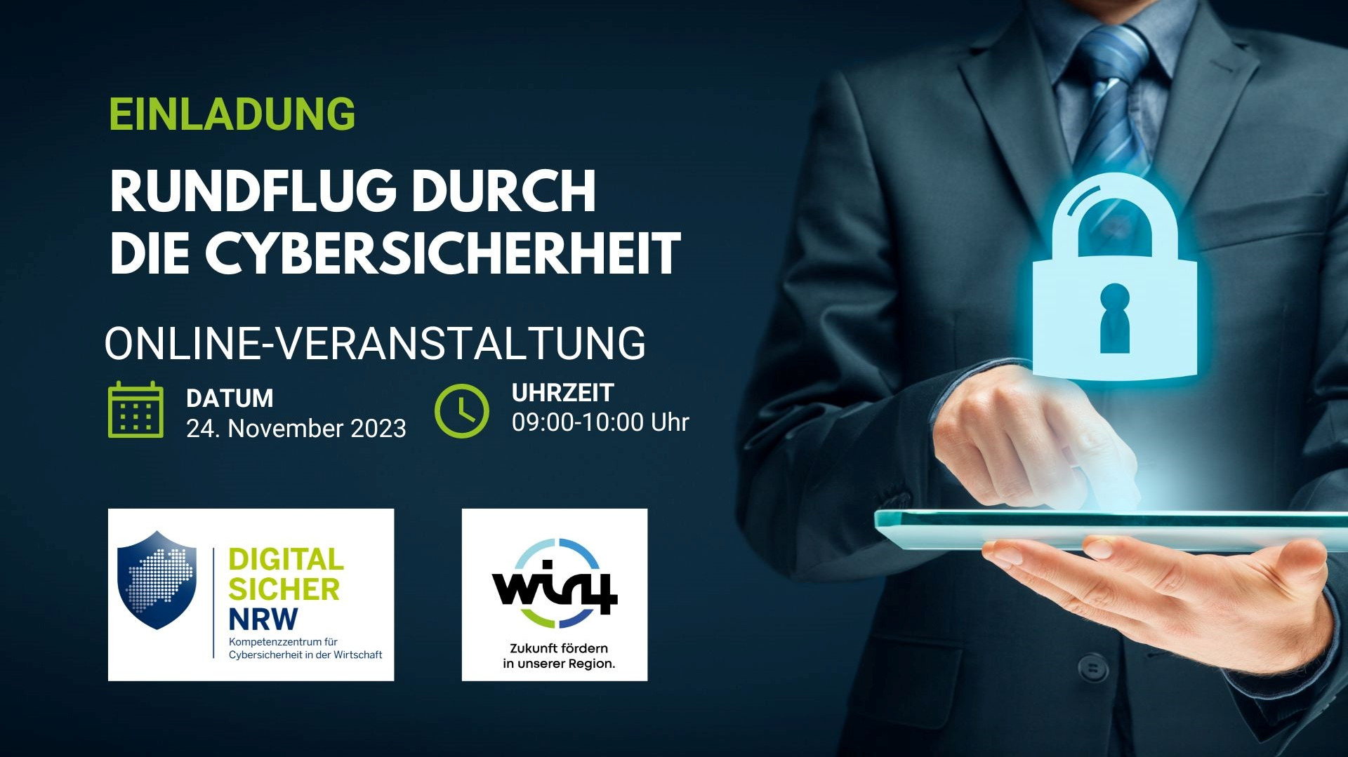 wir4-Agentur für Wirtschafts- und Strukturförderung GmbH trifft DSNRW: Rundflug durch die Cybersicherheit 